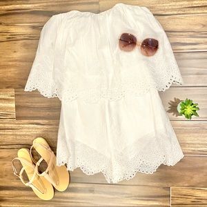 H&M Strapless Scalloped Romper